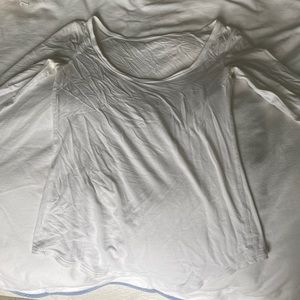LULU LEMON white scoopneck athletic shirt